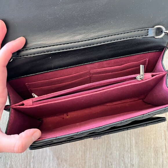 Womens Black Quilted Purse - Picture 6 of 10